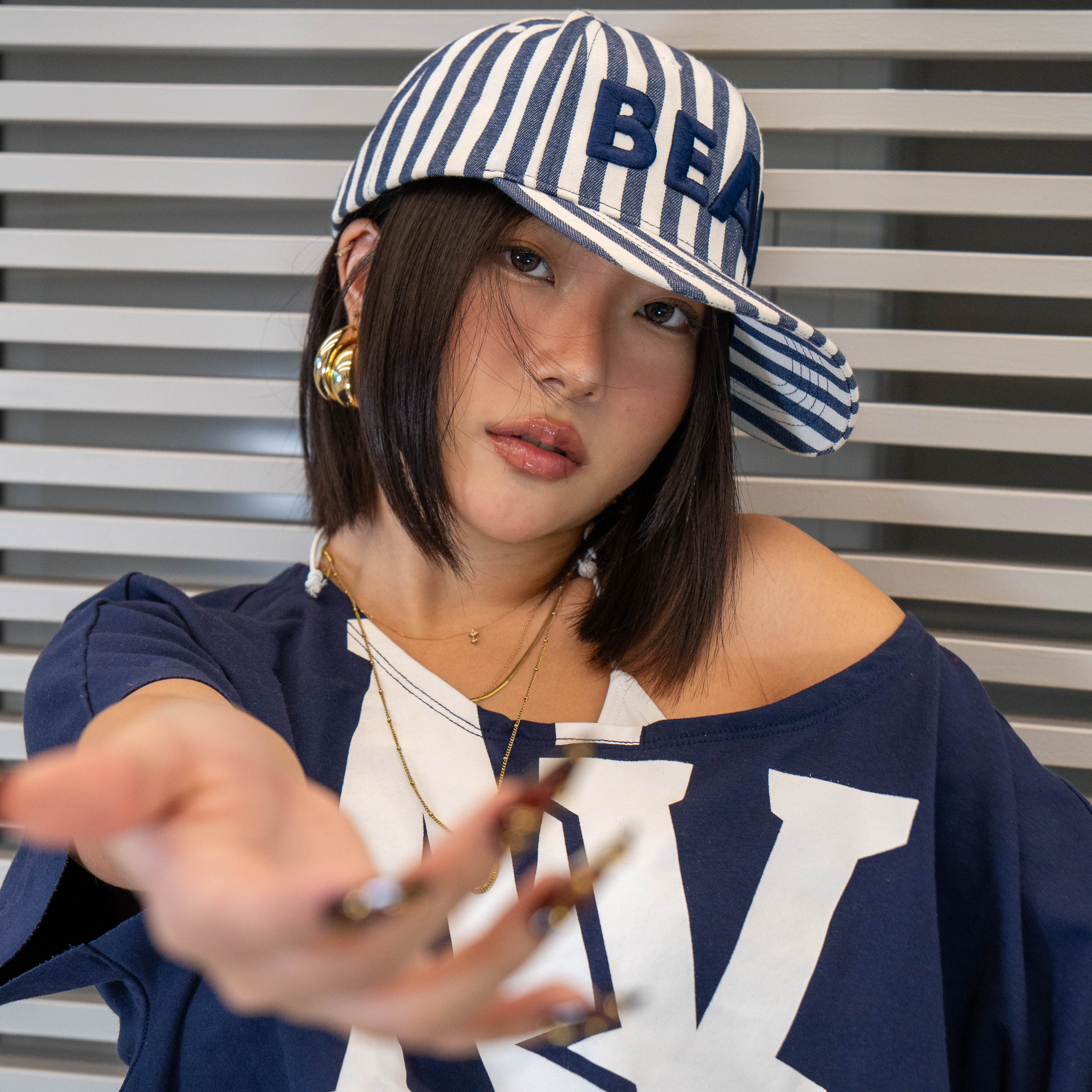 Close-up fashion portrait